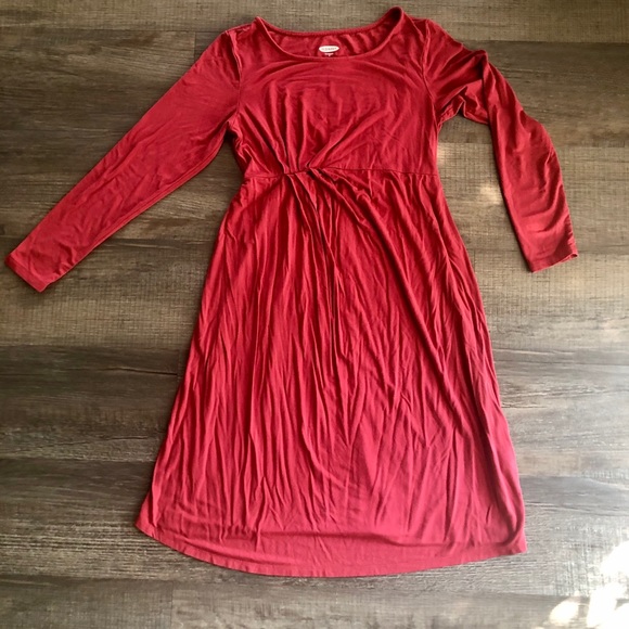 Old Navy pleated front Jersey Maternity Dress - Picture 1 of 5